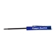 aerial view a translucent blue pocket screwdriver - 2.5mm tech blade / button top, image 1 of 2