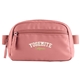 aerial view a pink recycled sport fanny pack, image 1 of 7