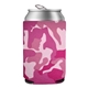 a pink camo best foam can cooler coolie
