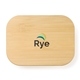aerial view a bamboo 2 cup bamboo storage container, image 1 of 7