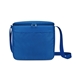 aerial view a royal blue arlo rpet 9 can box cooler, image 1 of 5