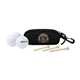 aerial view a black golf links ball tee caddy kit, image 1 of 3