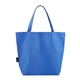 aerial view a royal blue regen rpet large non woven tote, image 1 of 3