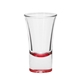 aerial view a red bottoms up 2 oz lord shooter etched shot glass, image 2 of 2