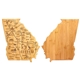 aerial view a georgia u.s. destination bamboo cutting and serving boards, image 2 of 2