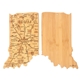 aerial view a indiana u.s. destination bamboo cutting and serving boards, image 2 of 2