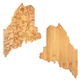 aerial view a maine u.s. destination bamboo cutting and serving boards, image 2 of 2