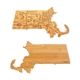 aerial view a massachusetts u.s. destination bamboo cutting and serving boards, image 2 of 2