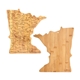 aerial view a minnesota u.s. destination bamboo cutting and serving boards, image 2 of 2