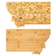 aerial view a montana u.s. destination bamboo cutting and serving boards, image 2 of 2