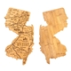 aerial view a new jersey u.s. destination bamboo cutting and serving boards, image 2 of 2