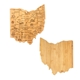 aerial view a ohio u.s. destination bamboo cutting and serving boards, image 2 of 2