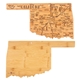aerial view a oklahoma u.s. destination bamboo cutting and serving boards, image 2 of 2