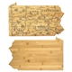 aerial view a pennsylvania u.s. destination bamboo cutting and serving boards, image 2 of 2