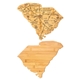 aerial view a south carolina u.s. destination bamboo cutting and serving boards, image 2 of 2