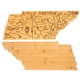 aerial view a tennessee u.s. destination bamboo cutting and serving boards, image 2 of 2