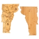 aerial view a vermont u.s. destination bamboo cutting and serving boards, image 2 of 2