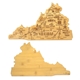 aerial view a virginia u.s. destination bamboo cutting and serving boards, image 2 of 2