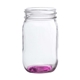 aerial view a pink pickled 16 oz mason jars drinking glass, image 2 of 2