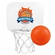 aerial view a group of mini basketball backboard w / unimprinted vinyl basketball, image 1 of 3