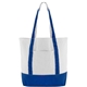 aerial view a blue alley tote beach bag, image 1 of 3