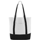 aerial view a black alley tote beach bag, image 1 of 3