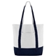 aerial view a navy alley tote beach bag, image 1 of 3