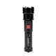aerial view a black 800lm metal flashlight with 1500mah rechargeable battery, image 1 of 10