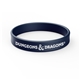 a navy blue printed silicone wristband bracelet