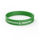 a kelly green printed silicone wristband bracelet