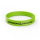 a lime green printed silicone wristband bracelet