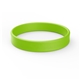 aerial view a lime green printed silicone wristband bracelet, image 1 of 2