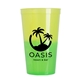 a yellow-to-green cups - on - the - go 22 oz cool color change stadium cup