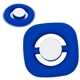 aerial view a blue theta spinning top, image 1 of 2
