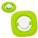 aerial view a green theta spinning top, image 1 of 2