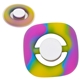 aerial view a rainbow theta spinning top, image 1 of 2