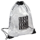 aerial view a clear clear tpu drawstring bag, image 1 of 2