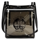 aerial view a translucent black (smoke) clear tpu essenstials satchel bag, image 1 of 2