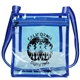 aerial view a blue clear tpu essenstials satchel bag, image 1 of 2