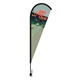a custom tear drop 17 ft. height carbon fiber kit (pole set, metal ground stake and carry bag / single sided print)