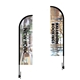 a custom bow flag 12 ft. height carbon fiber kit (pole set, metal ground stake and carry bag / double sided print)