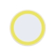 a yellow 10w white qi wireless puck smartphone charging pad