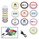 a group of 10w white qi wireless puck smartphone charging pad