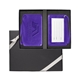 aerial view a purple leeman venezia luggage tag set, image 1 of 2