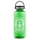 a transparent green bottle & black with gray trim lid the mountaineer - 36 oz tritan(tm) renew bottle with ez grip lid