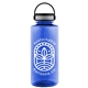 a transparent blue bottle & black with gray trim lid the mountaineer - 36 oz tritan(tm) renew bottle with ez grip lid