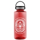 a transparent red bottle & black with gray trim lid the mountaineer - 36 oz tritan(tm) renew bottle with ez grip lid
