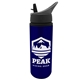 a metallic blue the trailblazer 25 oz aluminum sports bottle