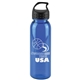 a transparent blue bottle & black lid the outdoorsman - 24 oz tritan(tm) renew bottle with crest lid