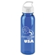 a transparent blue bottle & white lid the outdoorsman - 24 oz tritan(tm) renew bottle with crest lid